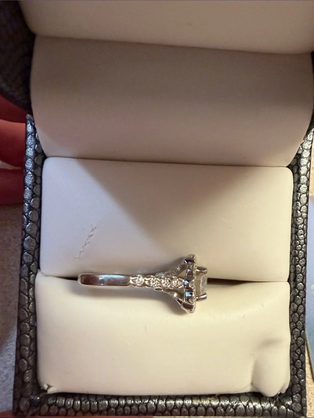 White Gold Diamond Engagement Ring - White